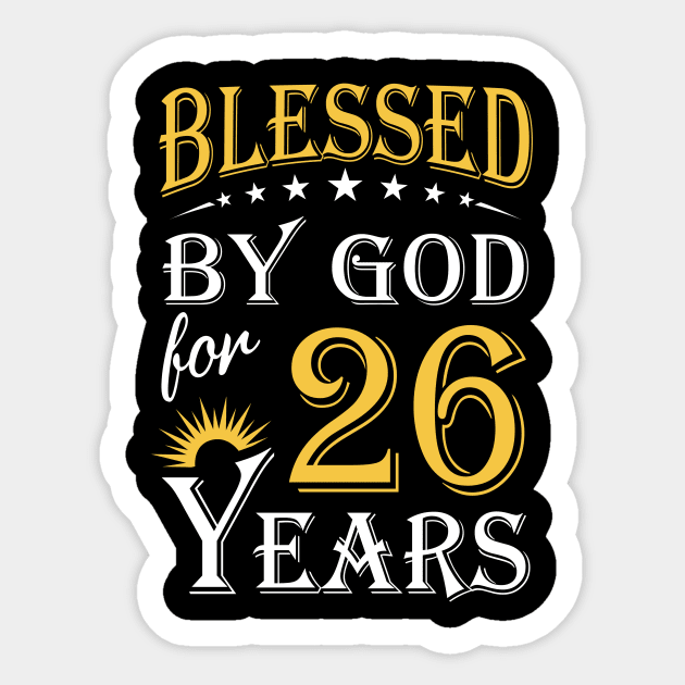 Blessed By God For 26 Years 26th Birthday Sticker by Lemonade Fruit